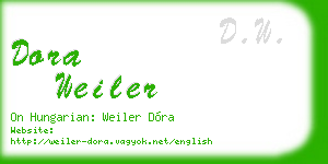 dora weiler business card